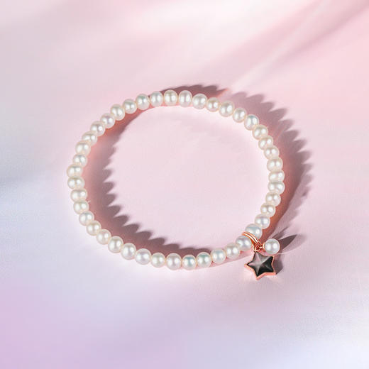 周六福红18K珍珠母贝手链 优雅星星多种款式珍珠手链配饰女生礼物 商品图4
