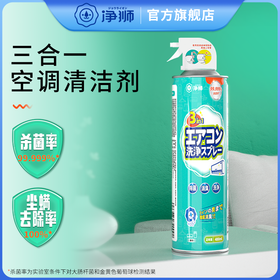 【赠集水袋+空调刷】日本净狮 空调清洗剂 三合一 清新除味 免拆免水洗 480ml/瓶