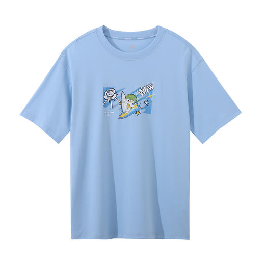 匹克【小海龟丽莎联名款】夏季短袖t恤男休闲百搭情侣款跑步运动上衣DF632100 商品图8