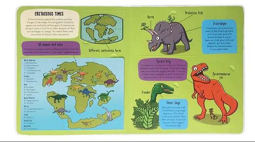 英文原版 小小探险家系列 Little Explorers Dinosaurs Novelty Book 少儿科普恐龙纸板书 商品图1