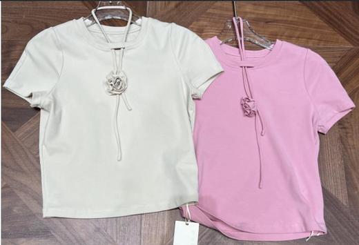 【门店同款】夏季玫瑰领带短袖上衣 151893571 商品图0