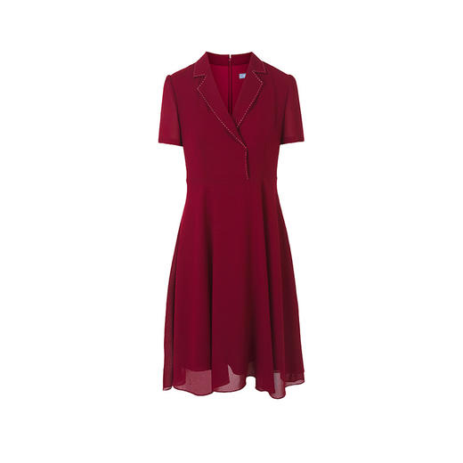 皮尔卡丹女装夏季新款通勤修身多色职业连衣裙C32DS022
 商品图4