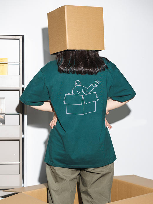 豆瓣豆品x我是白 打工人T恤摸鱼贫穷短袖圆领印花情侣百搭 商品图2