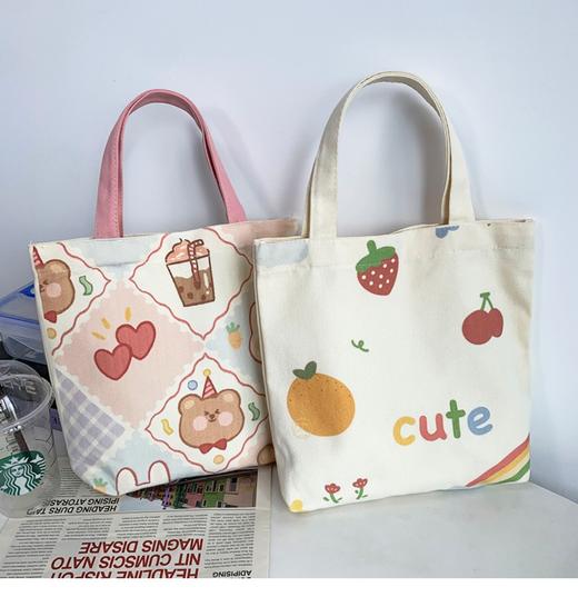 【ins巨可爱时尚帆布包！】2023年新款秋季简约帆布包，百搭女生小布袋，上班族通勤包包 商品图2