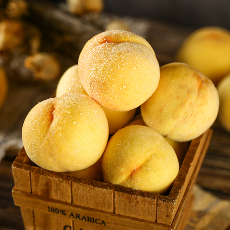 【山东.蒙阴黄桃】新鲜采摘 色泽金黄 果香浓郁 脆软两吃 鲜嫩多汁 水润香甜~