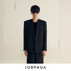 JUDYHUA 极简V领毛边西装 商品缩略图0