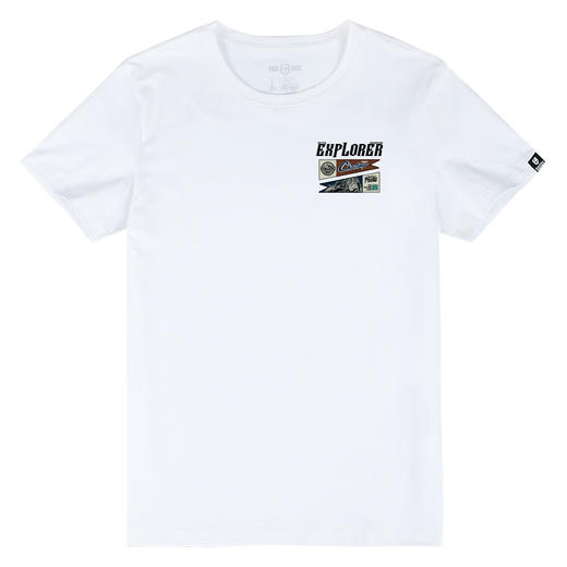 自由基地2023美式复古风格机车图案印花半袖T恤情侣短袖休闲体恤 NMT-2018 商品图4