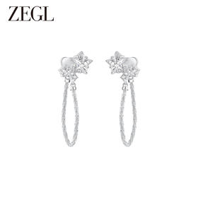 ZEGL设计师满天星系列锆石耳环女小众设计感高级耳钉甜美风耳饰品
