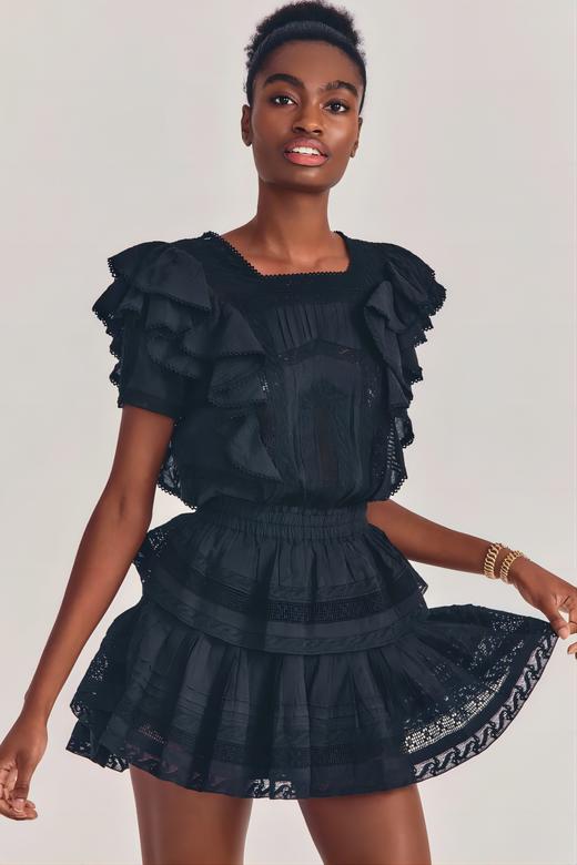 LOVESHACKFANCY - STELLA DRESS - BLACK - 连身裙 - 黑色 商品图0