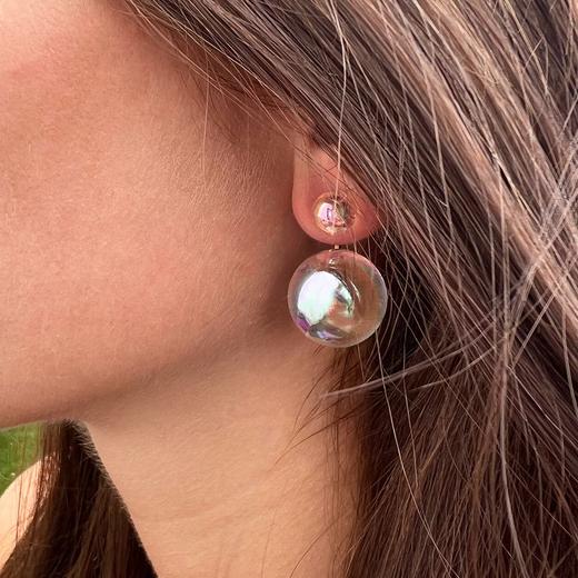 北京仓｜La môme bijou-2 Bulles-泡泡耳环 中号 玫瑰金色 ［法国设计师］ 商品图1