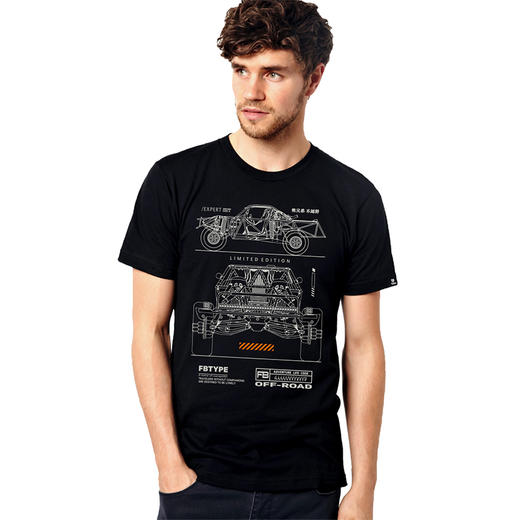 自由基地2023夏季新款男士拉力赛越野车结构图案设计印花短袖T恤 NMT-2011 商品图0