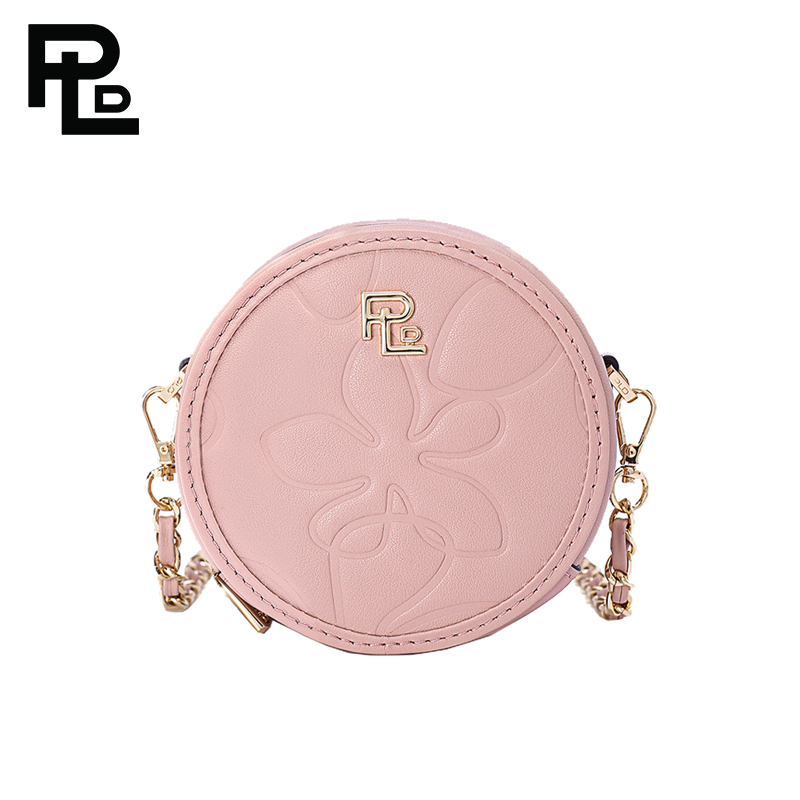 保兰德PLD东方雅奢兰花系列口红包迷你小圆包头层牛皮中国包