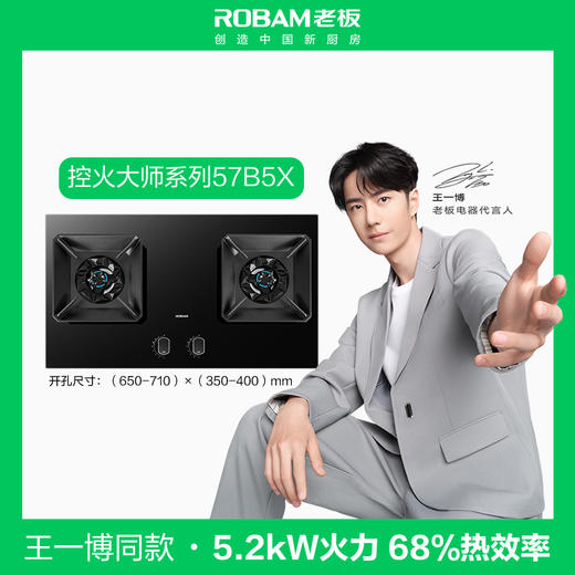[王一博同款]老板57B5X大火力燃气灶煤气灶双灶家用厨房天然气 商品图0