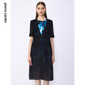 皮尔卡丹女装夏季新款通勤职业干练修身连衣裙C32DS030

