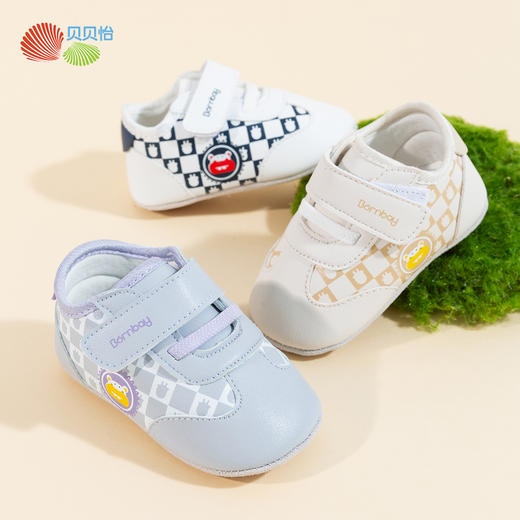 贝贝怡男女童春秋季防滑宝宝鞋软底步前鞋婴幼儿轻便面包鞋童鞋 商品图1