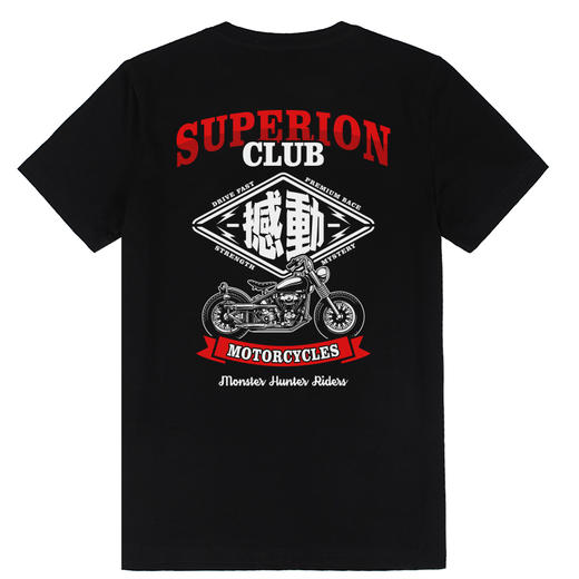 自由基地夏季弹力棉摩托机车motorcycles车友定制2023新款短袖T恤 NMT-2017 商品图2