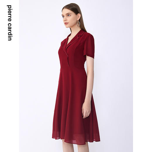 皮尔卡丹女装夏季新款通勤修身多色职业连衣裙C32DS022
 商品图1