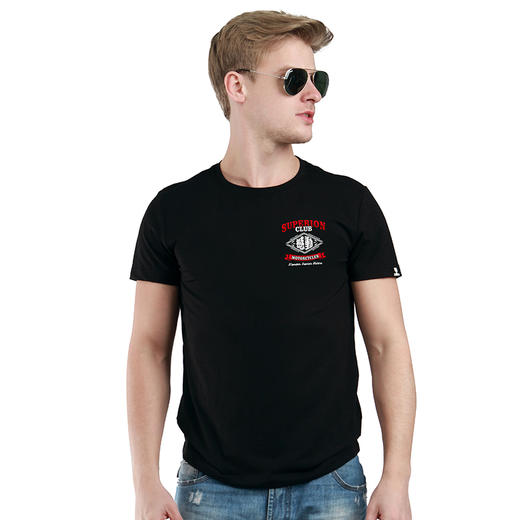 自由基地夏季弹力棉摩托机车motorcycles车友定制2023新款短袖T恤 NMT-2017 商品图1