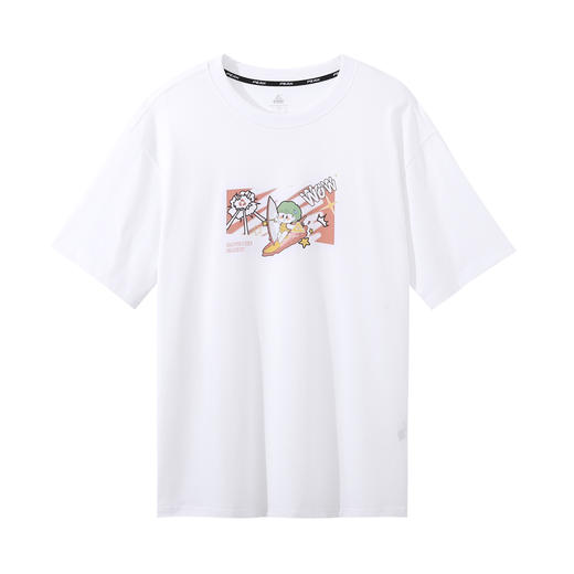 匹克【小海龟丽莎联名款】夏季短袖t恤男休闲百搭情侣款跑步运动上衣DF632100 商品图7