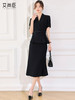 艾尚臣黑色西装两件套气质女神范收腰显瘦夏季新款酒店经理工作服 商品缩略图3
