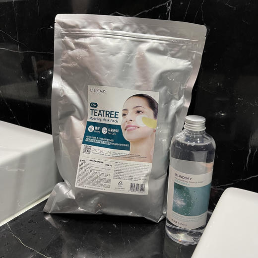 韩国排行榜！Lindsay林赛院线软膜 2斤 美国进口硅藻土，0酒精0香精0色素 敏感肌可用 送面膜工具四件套，2瓶500ml同款精华水 商品图6