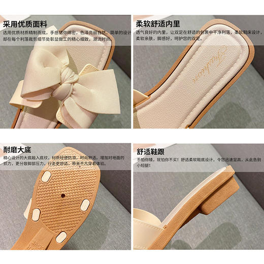 百搭女拖鞋外穿防滑，一字拖网红款，轻松穿出时尚感。坡跟设计，舒适稳定，缓解脚部疲劳。优质材料，柔软透气，保持足部干爽。让你在沙滩、街头、商场都能自信展现女性魅力！ 商品图4