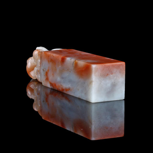 孤品014450:老挝石桃花冻龙钮方章-2.7*2.7*12.6cm 商品图4