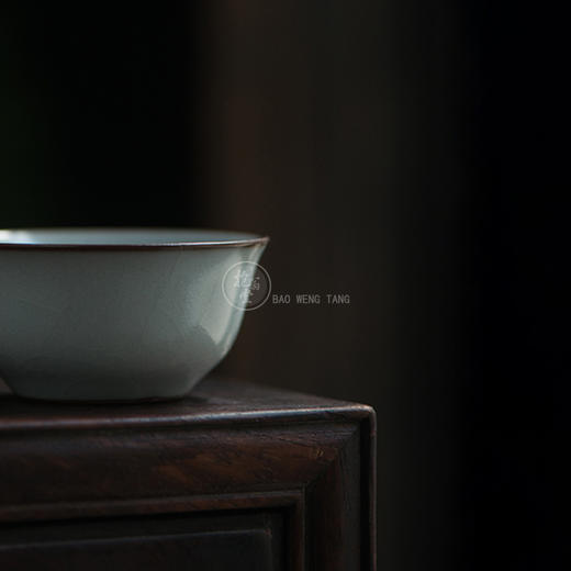 抱翁堂景德镇 汝窑天青马蹄杯 仿汝窑撇口杯  主人单杯品茗杯茶杯 商品图2