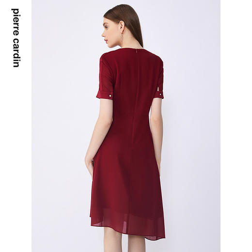 皮尔卡丹女装夏季新款通勤修身不对称多色连衣裙C32DS016
 商品图3