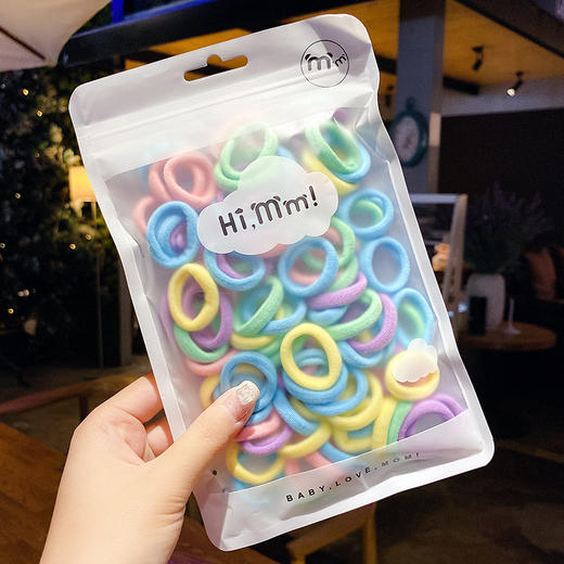 韩国儿童皮筋女童宝宝不伤发小号发圈女孩扎头发头绳毛巾圈发饰女 商品图2