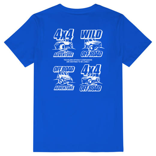 自由基地夏季新款男士越野车图案设计创意牧马人印花短袖休闲T恤 NMT-2016 商品图5