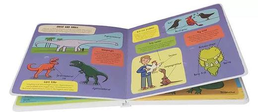 英文原版 小小探险家系列 Little Explorers Dinosaurs Novelty Book 少儿科普恐龙纸板书 商品图2