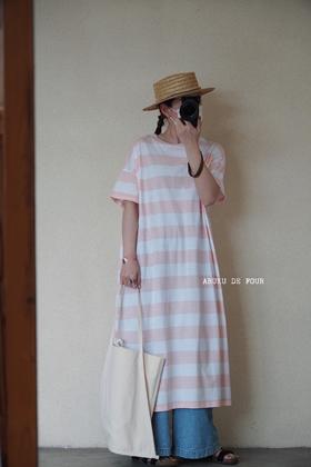 （4折）Laboratory清新条纹连衣裙