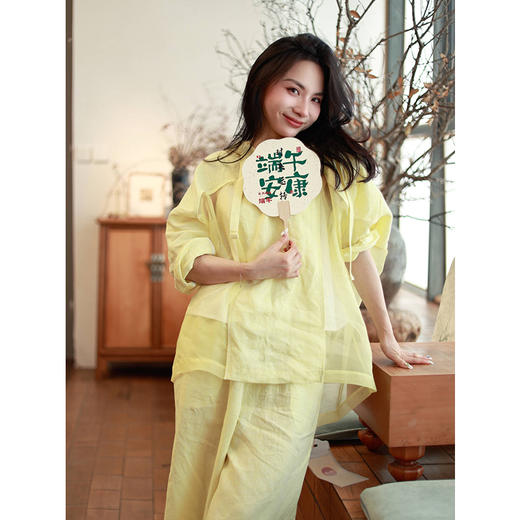 【抖音专属】裤子23709022女贞黄 商品图2