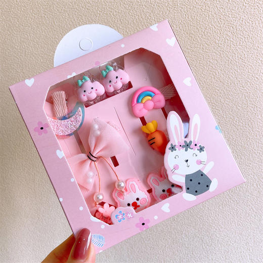 【儿童发饰套装礼盒】小女孩头饰女童婴幼儿不伤发发夹公主蝴蝶结发卡 商品图7