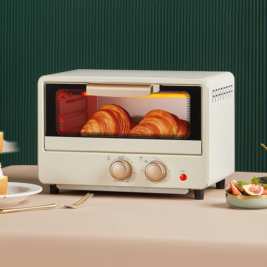 家用随心烘焙套装：极地白mini小烤箱1个➕布面防烫手套1只（7月10号之后发出） 商品图0