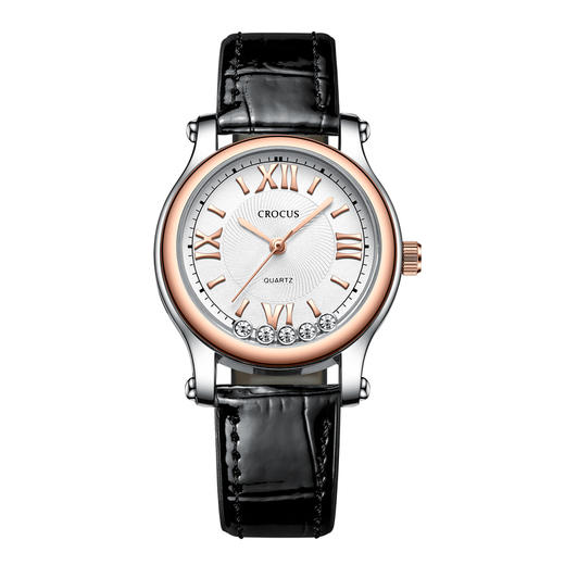 CROCUS随心转女士手表  灵动钻石 皮质表带 浪漫轻奢 精致迷人 商品图5
