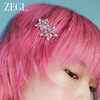 ZEGL璀璨星星发夹女2023新款后脑勺一字夹青蛙扣边夹侧边夹子头饰 商品缩略图3