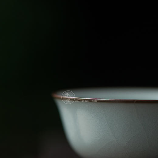 抱翁堂景德镇 汝窑天青马蹄杯 仿汝窑撇口杯  主人单杯品茗杯茶杯 商品图4