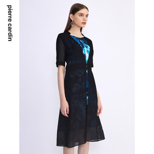 皮尔卡丹女装夏季新款通勤职业干练修身连衣裙C32DS030
 商品图1