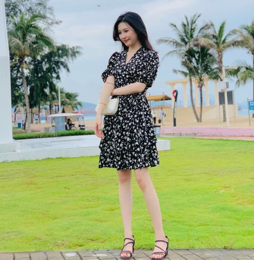 【百图lulu定制】【碎花连衣裙】高腰 茶歇 法式连衣裙 商品图0