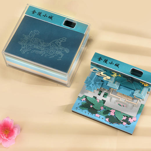 牛首山文创3D立体纸雕便签纸手撕便利贴国风艺术品桌面摆件可定制 商品图2