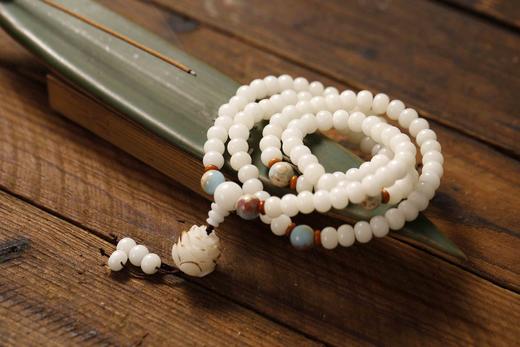 白玉菩提手串➕炭烧莲花吊坠 商品图6