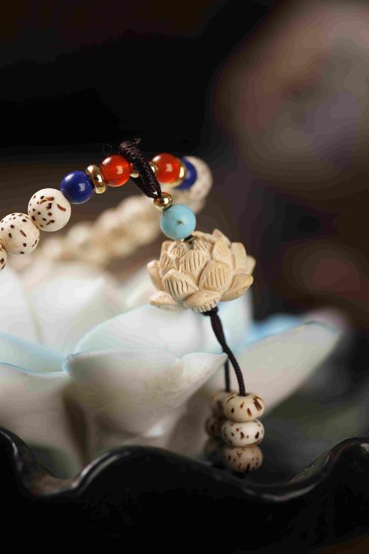 星月菩提➕黄杨木莲花吊坠5mm 商品图6