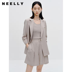 NEELLY纳俪商场同款一粒扣西装外套女修身气质百搭上衣小个子时尚N23071W01014