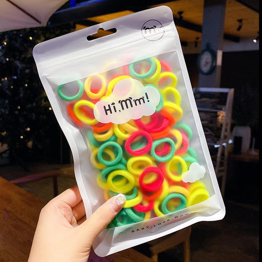 韩国儿童皮筋女童宝宝不伤发小号发圈女孩扎头发头绳毛巾圈发饰女 商品图3