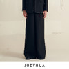 JUDYHUA 侧缝毛边设计直筒裤 商品缩略图0