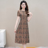 QYM DN76-Y时尚新款木耳边拼结印花连衣裙 商品缩略图2