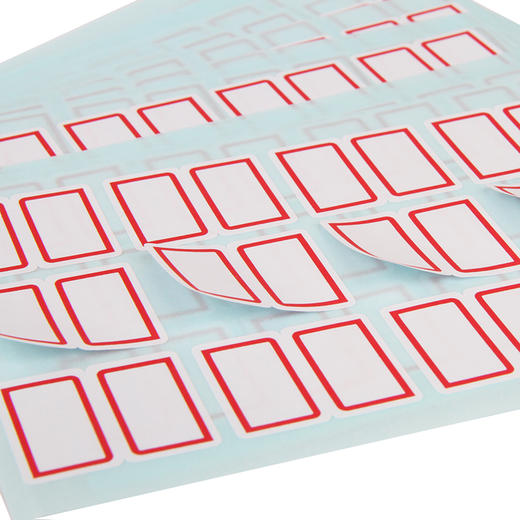 得力自粘性标贴7193（白）24*27mm红 12枚 商品图3