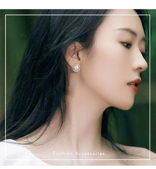 【品牌授权】轻奢珍珠项链耳环套装 明星同款珍珠项链耳环 礼盒+证书 商品图1